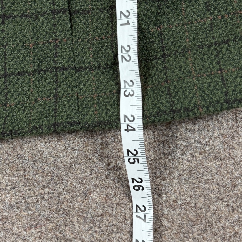 Vintage Green Grid Check Plaid Full Zip Jacket Women’s 12 Preppy Retro 90s Y2K - Picture 11 of 13